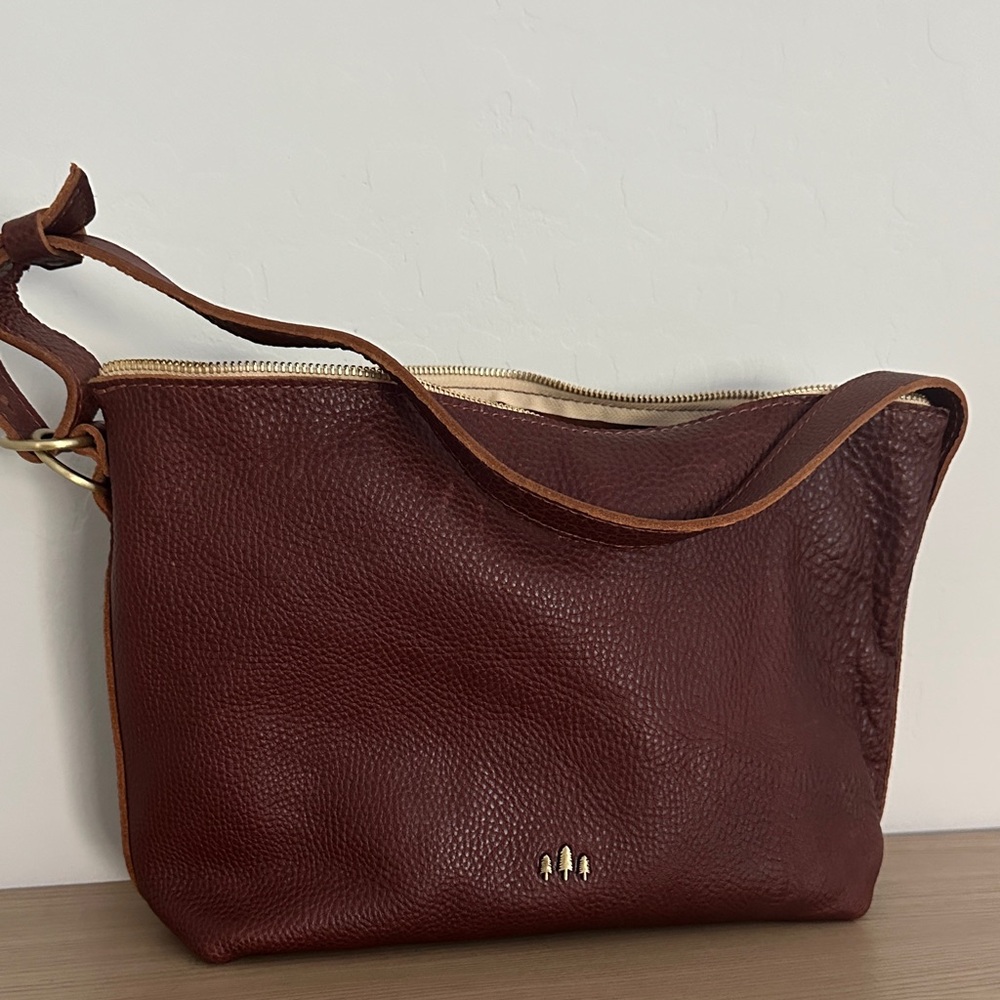 Portland Leather Slouchy Shoulder Bag Nutmeg Large